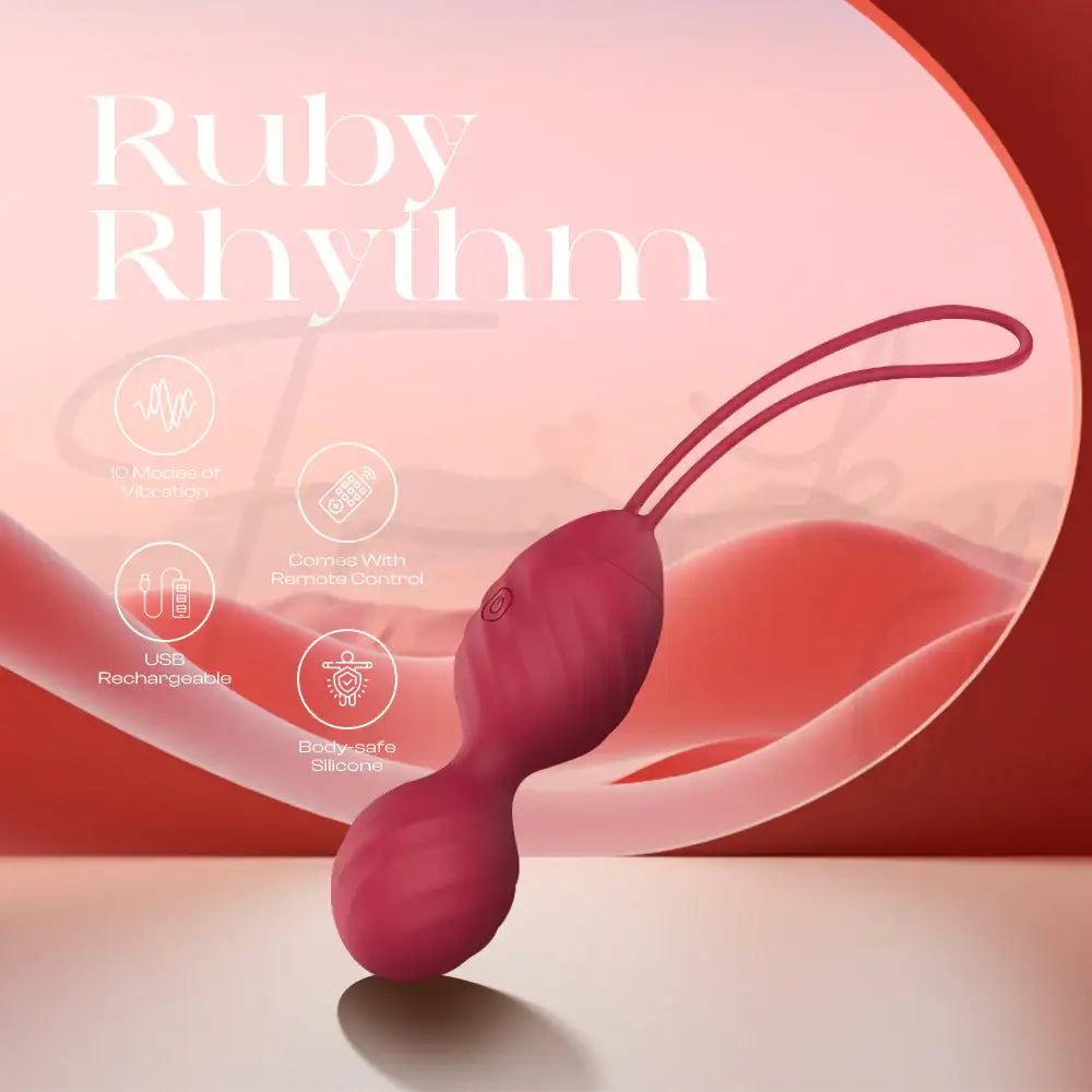 Ruby Rhythm - Kegel Egg Vibrator With Remote Control - Frisky Business Adult Sex Toys Shop