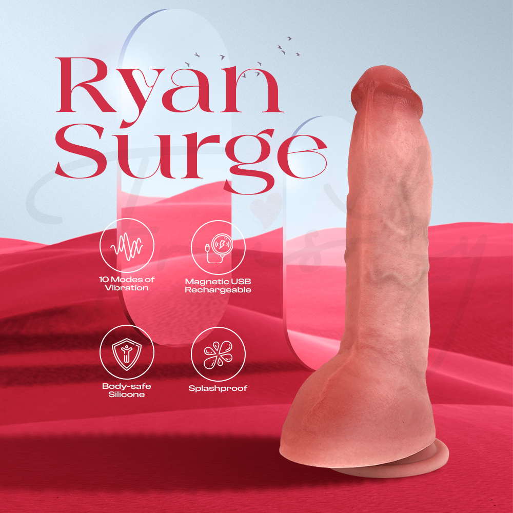 Ryan Surge - Thrusting Vibrating Dildo with Remote Control and Suction Cup
