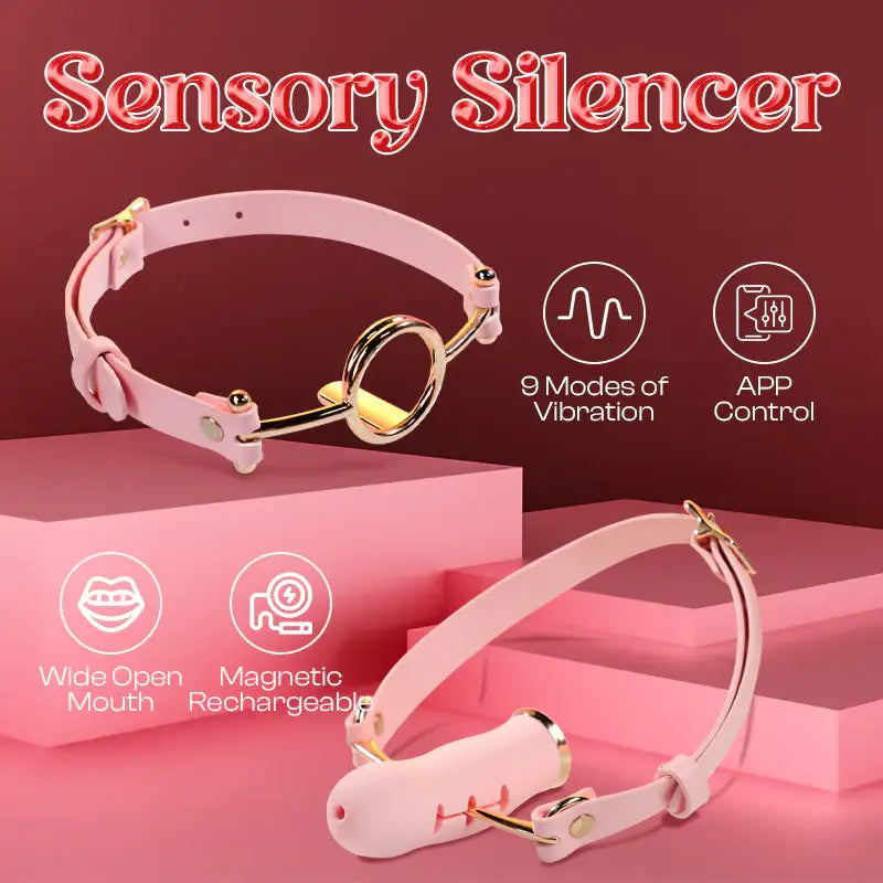 Sensory Silencer - APP Control Vibrating Mouth Gags - Frisky Business Adult Sex Toys Shop