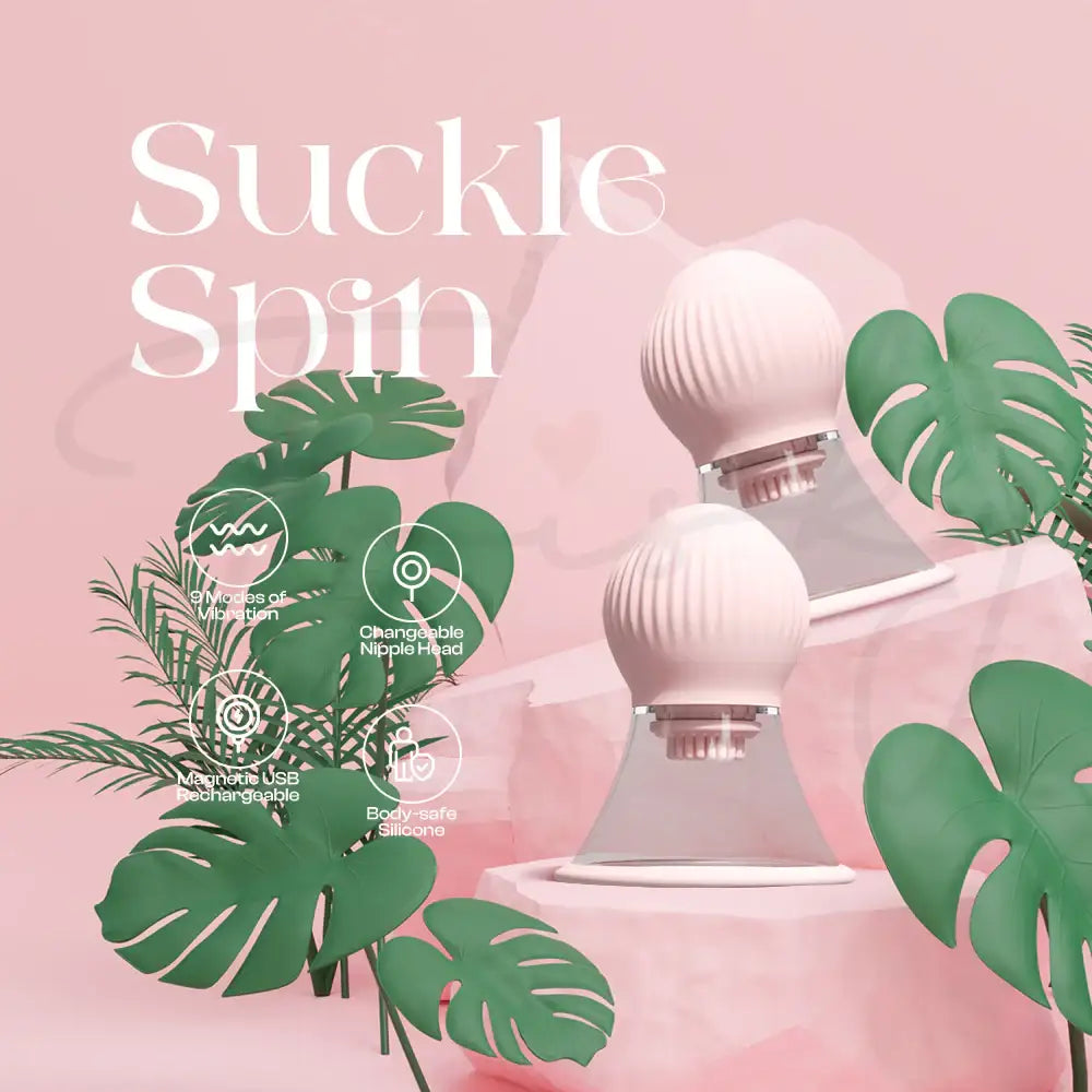 SuckleSpin - APP Control Breast Rotating Suction Vibrator - Frisky Business Adult Sex Toys Shop