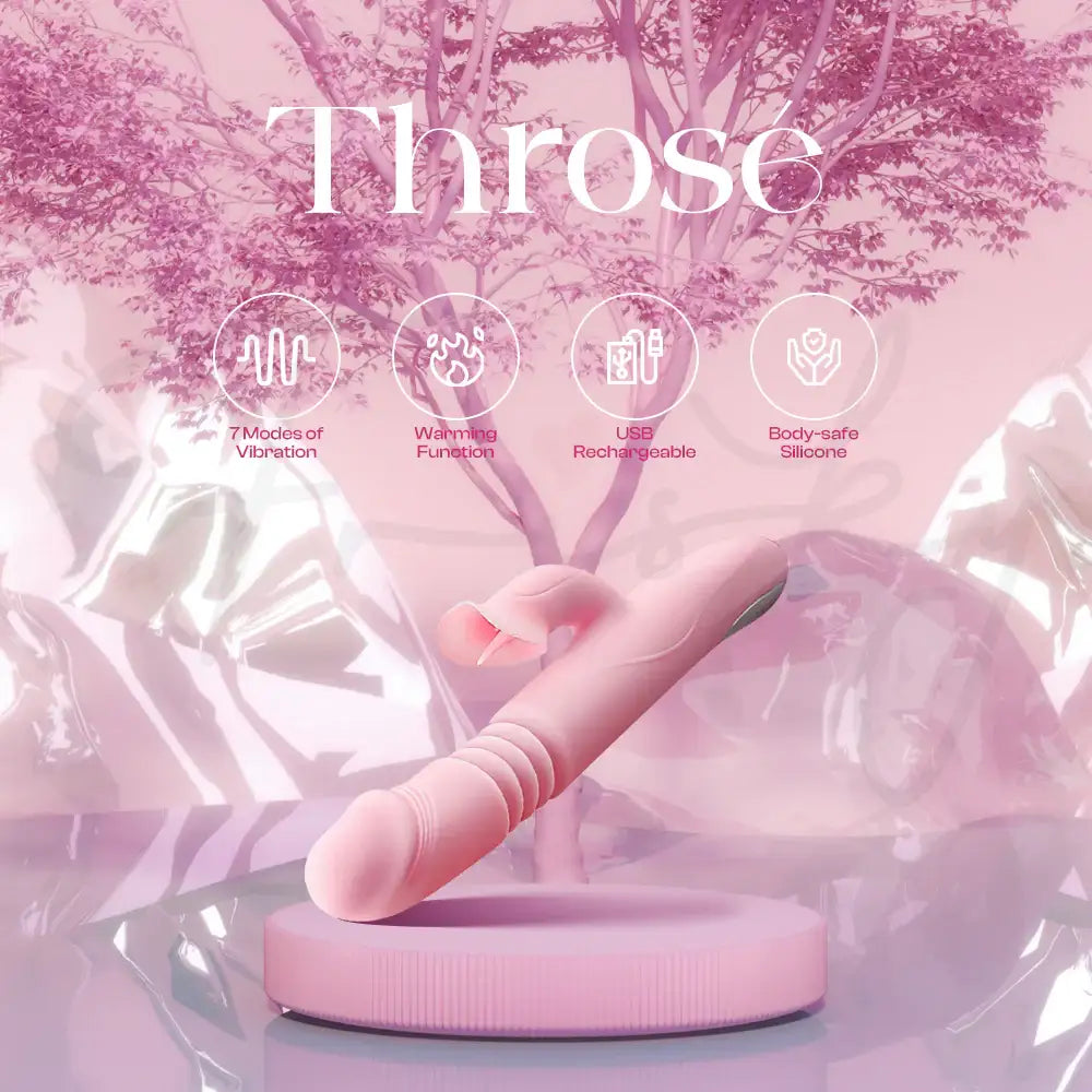Throsé - Thrusting Dual Vibrator with Licking - Frisky Business Adult Sex Toys Shop