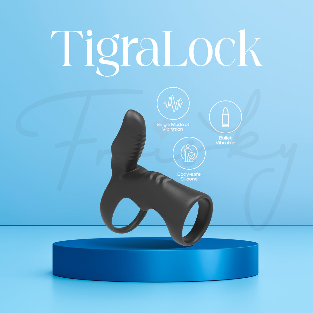 TigraLock - Vibrating Cock Ring, Adult Male Rechargeable Sex Toys