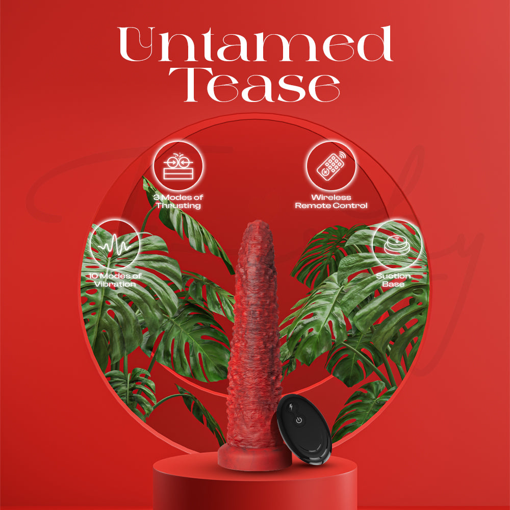 UntamedTease - Beast Tongue Thrusting Dildo Remote Control Vibrator