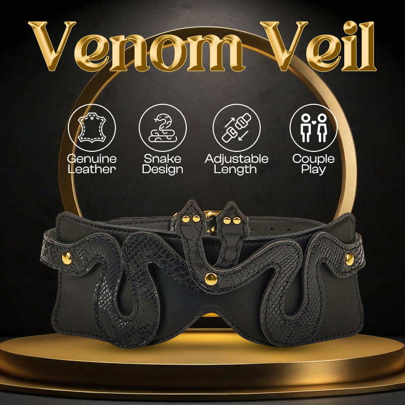 Venom Veil - Genuine Leather Snake Blindfold