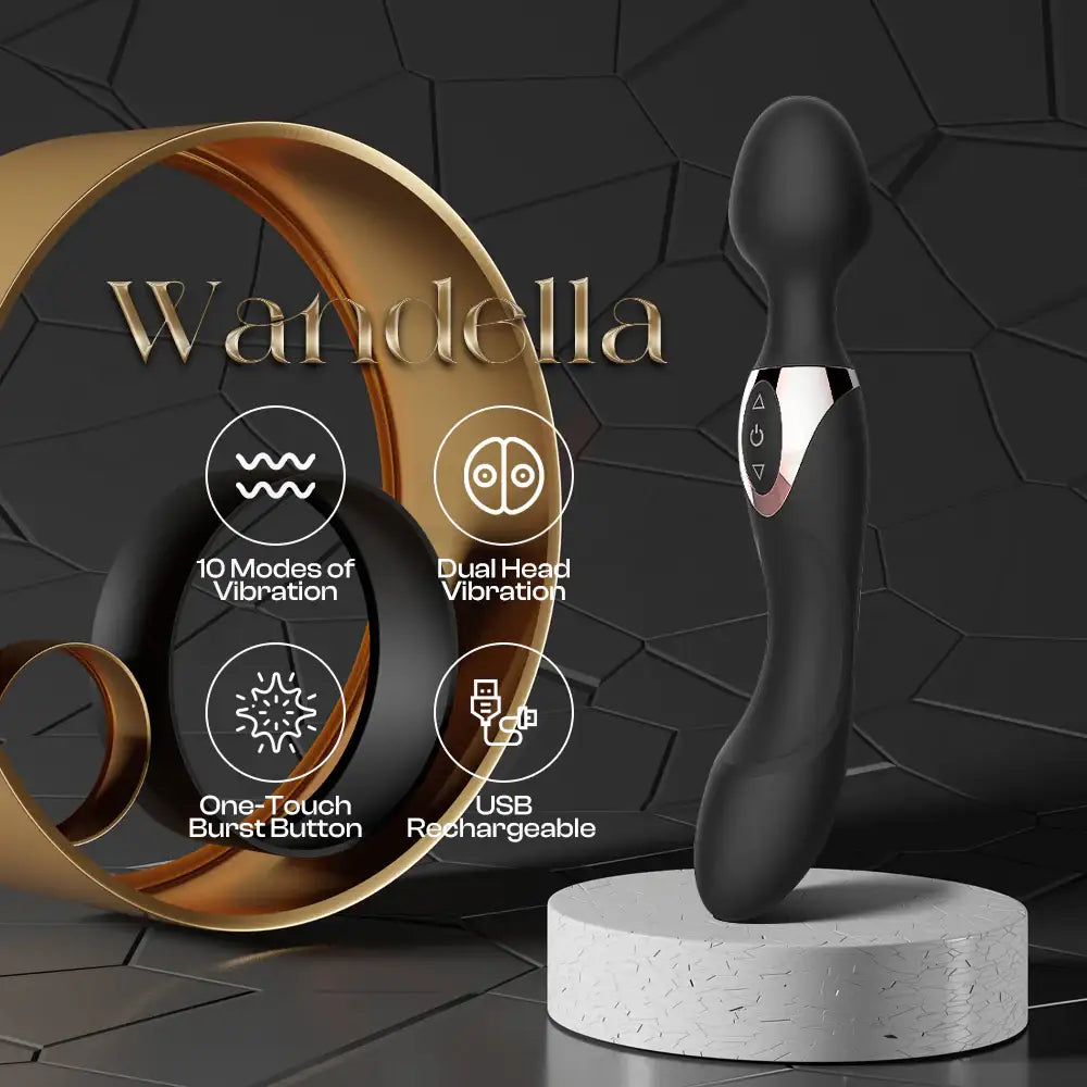 Wandella - Dual Ended Vibration Wand Vibrator - Frisky Business Adult Sex Toys Shop