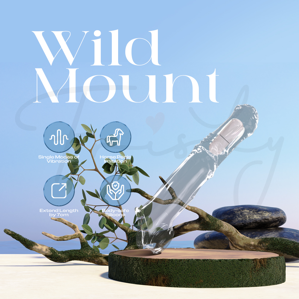 WildMount – Mad Horse Vibrating Transparent Penis Sleeve