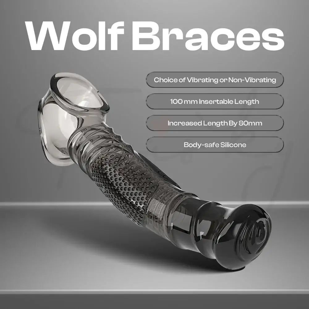 Wolf Braces – Penis Sleeve, Increase Length Grith Bigger - Frisky Business Adult Sex Toys Shop