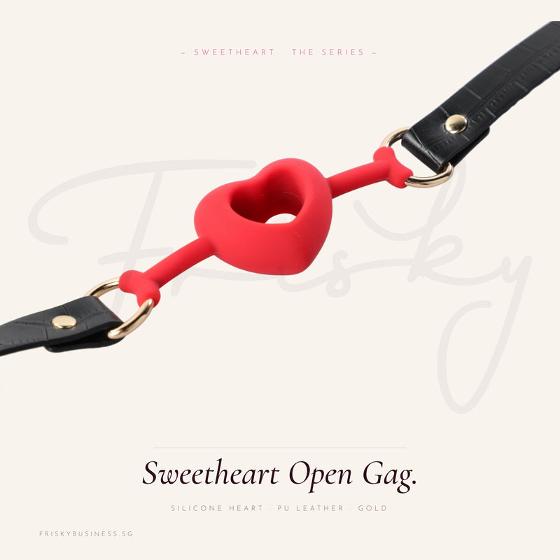 Sweetheart Open Gag — Silicone & PU Leather