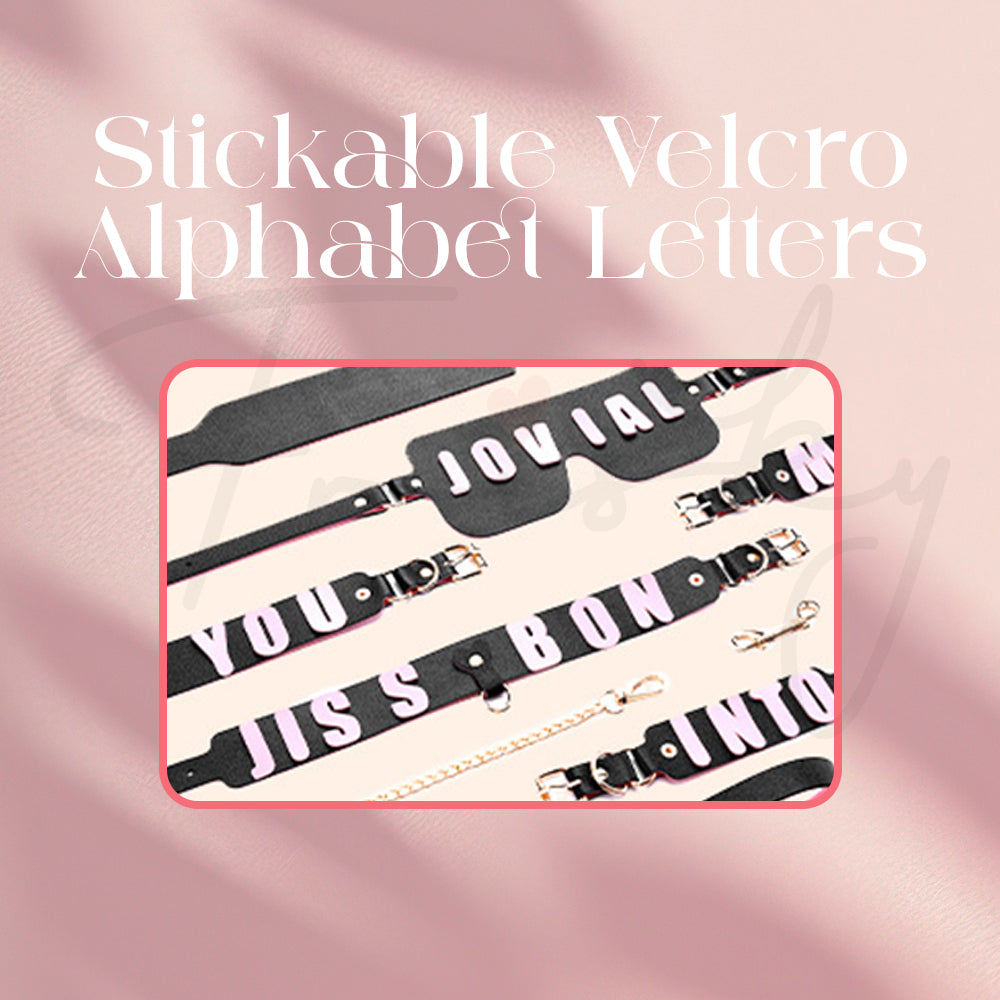 Tag Me Tight - 8 Pcs BDSM Starter Kit With Stickable Velcro Alphabet