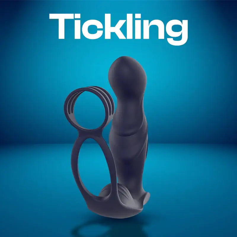Blue Knight Blaze - Remote Control Vibrating Prostate Massager with Cock Ring - Frisky Business Adult Sex Toys Shop