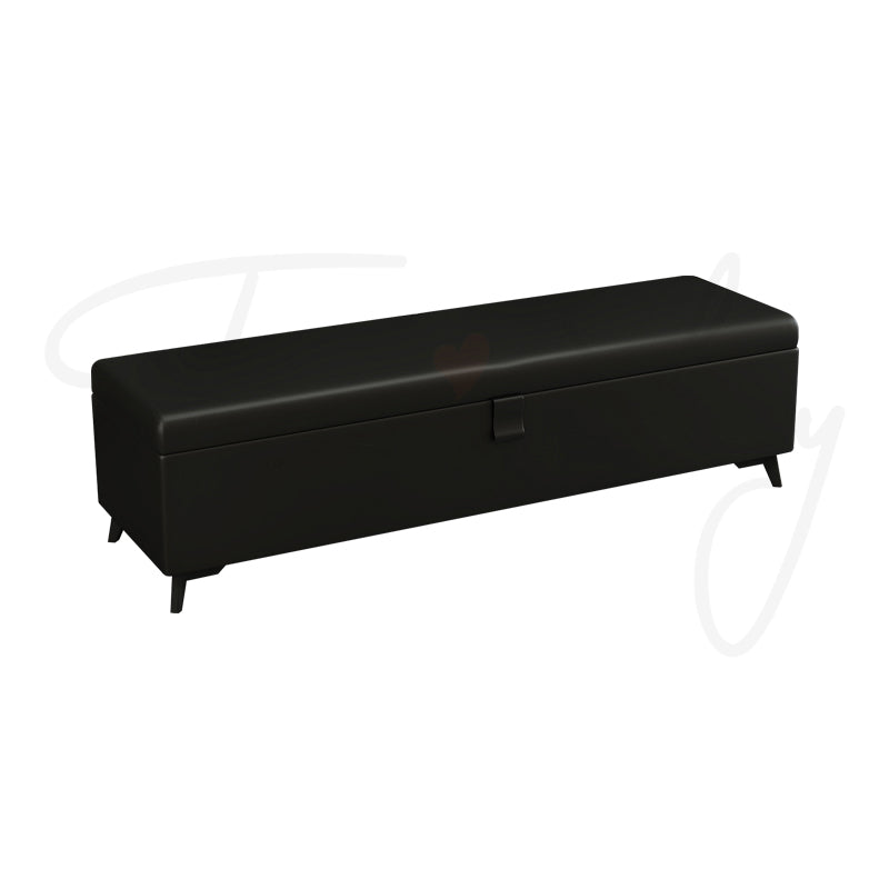 Noir Cache Lockable Storage Ottoman