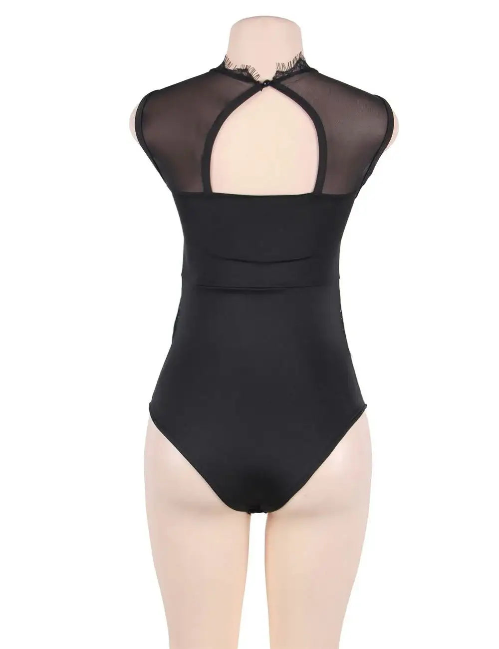 Bodysuit - 1 Pc Lace Openable Crotch Sleeveless Bodysuit - Frisky Business Adult Sex Toys Shop