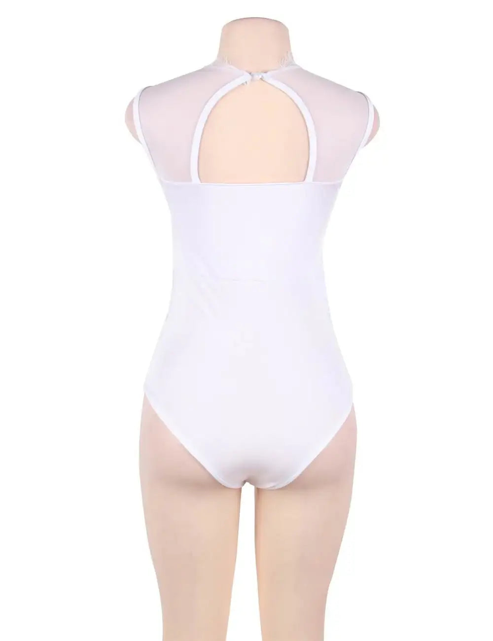 Bodysuit - 1 Pc Lace Openable Crotch Sleeveless Bodysuit - Frisky Business Adult Sex Toys Shop