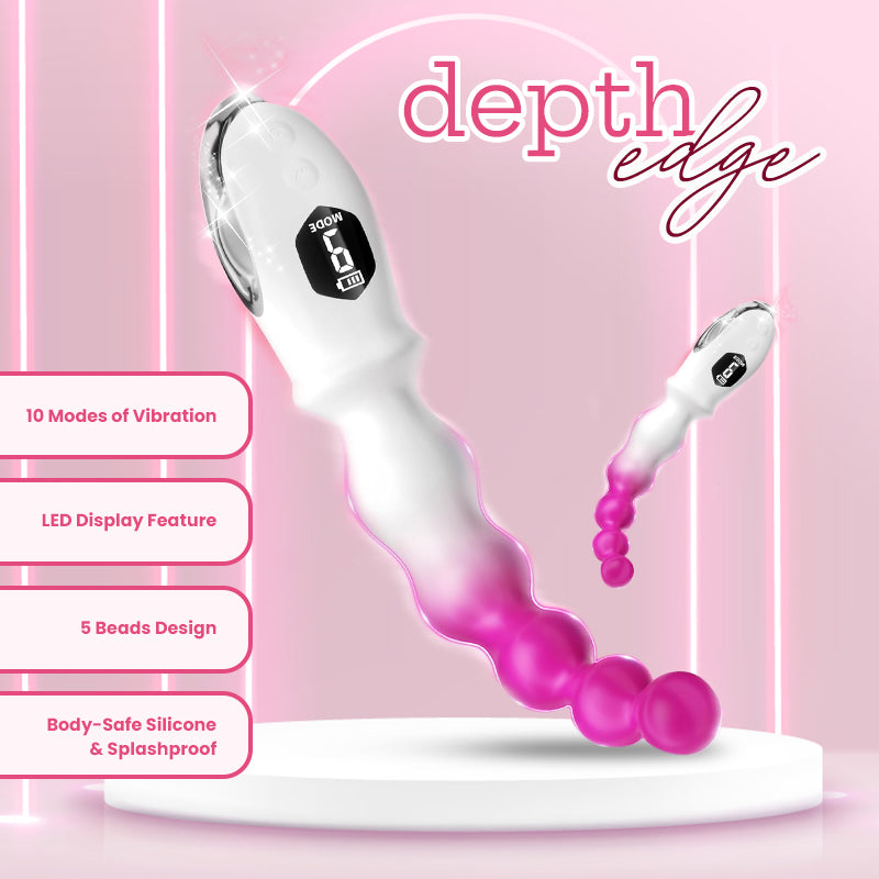 Depth Edge - Beads-Shaped Anal Masturbator with LCD Display