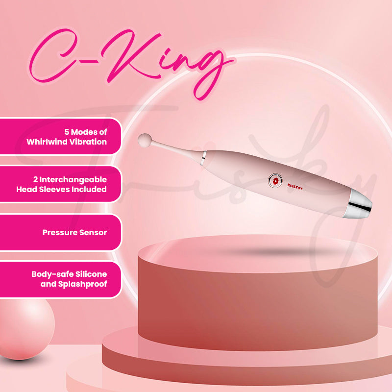 The Kisstoy C-King luxury vibrator packaging, showcasing its premium design and branding.