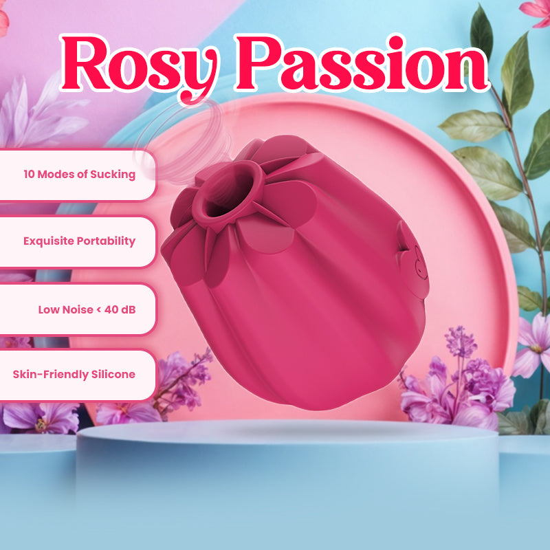 Rosy Passion – Rose-Shaped Vibrating Sucking Vibrator