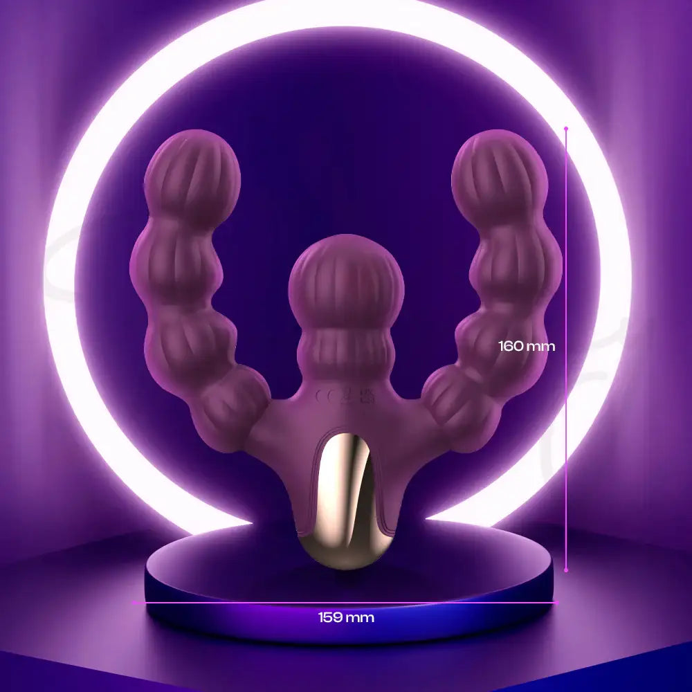 Amanly – Thrusting Dual Dildo Vibrator - Frisky Business Adult Sex Toys Shop