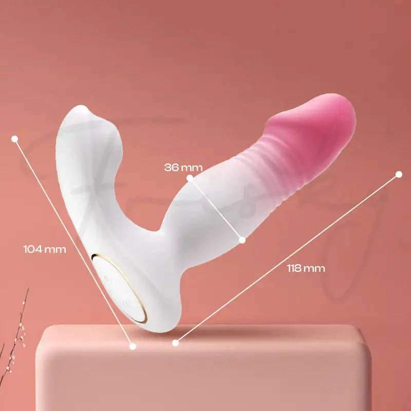 Crimson Flow – Female APP Control Ombre Wearable Thrusting + Suction Vibrator - Frisky Business Adult Sex Toys Shop