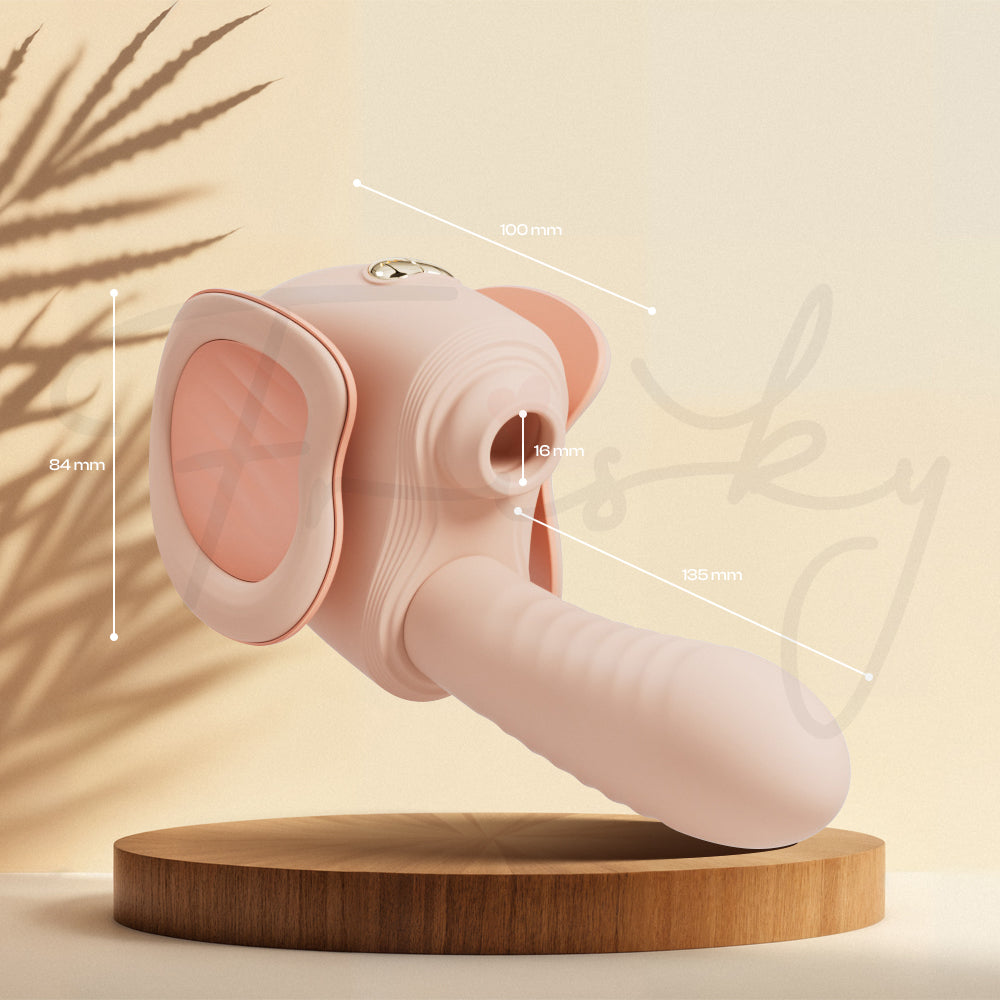 Mini sex machine showing dimension.