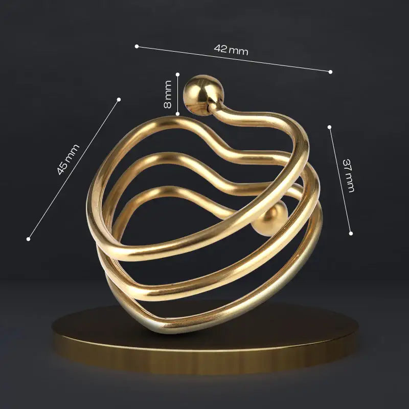 Golden Heart - Stainless Steel Cock Ring - Frisky Business Adult Sex Toys Shop