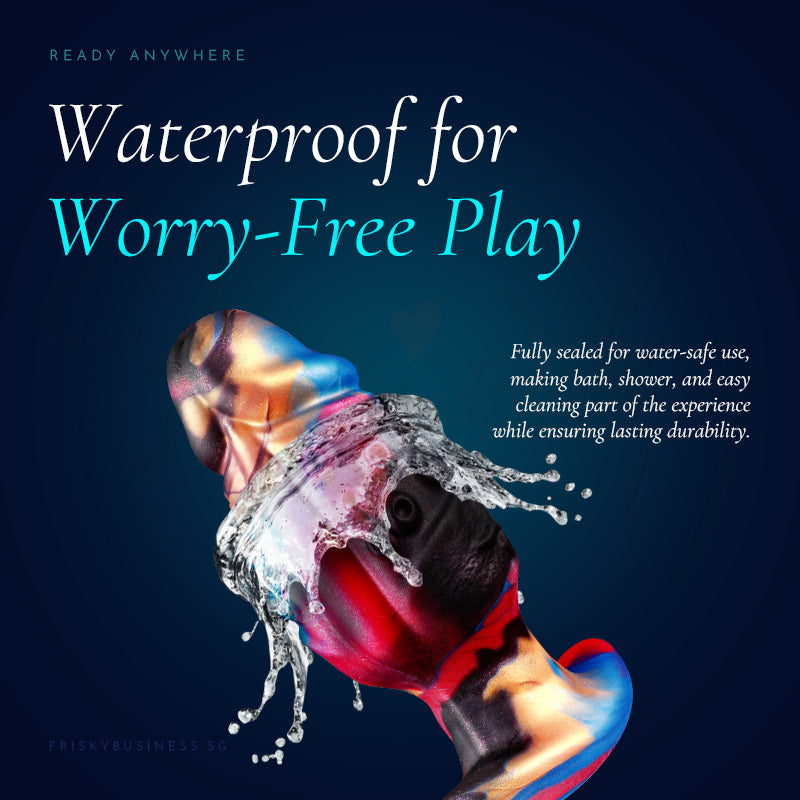 Waterproof silicone tentacle plug splashing in water for easy cleaning.