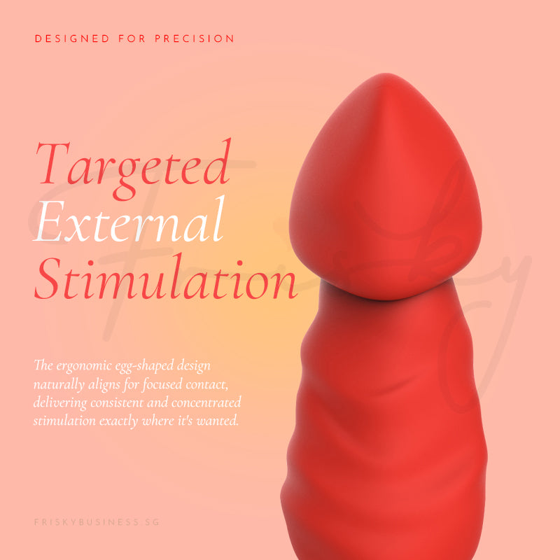 Red product with text on a pink background