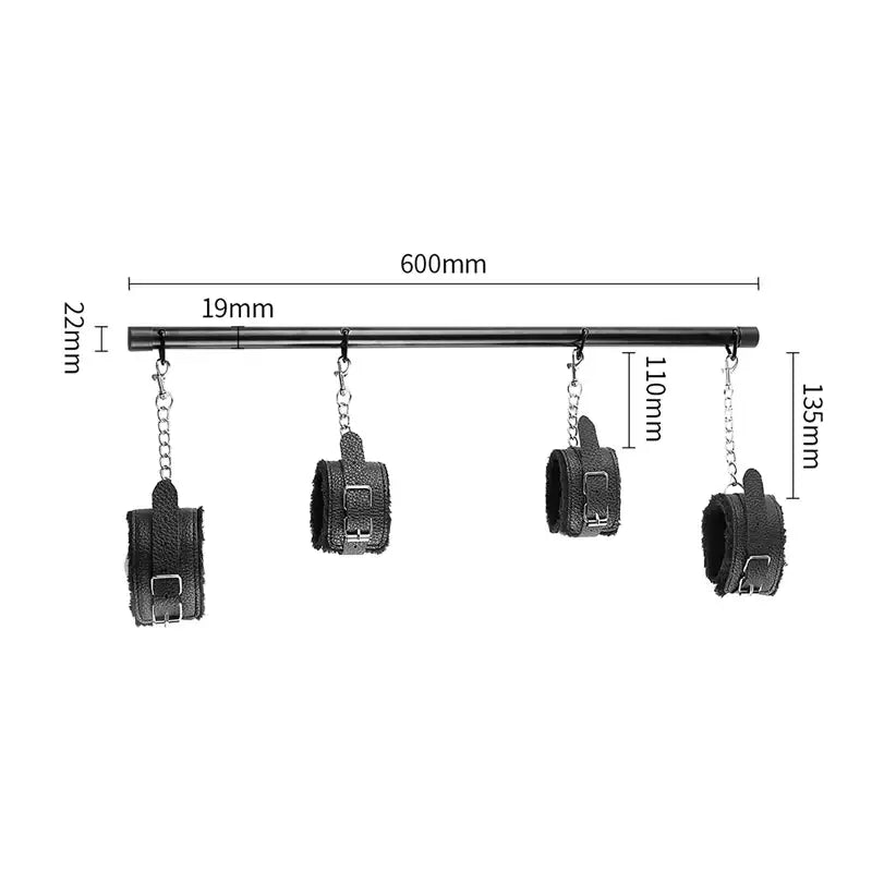 Lock N’ Lust - BDSM Bed Bondage Hand & Leg Cuff Set - Frisky Business Adult Sex Toys Shop