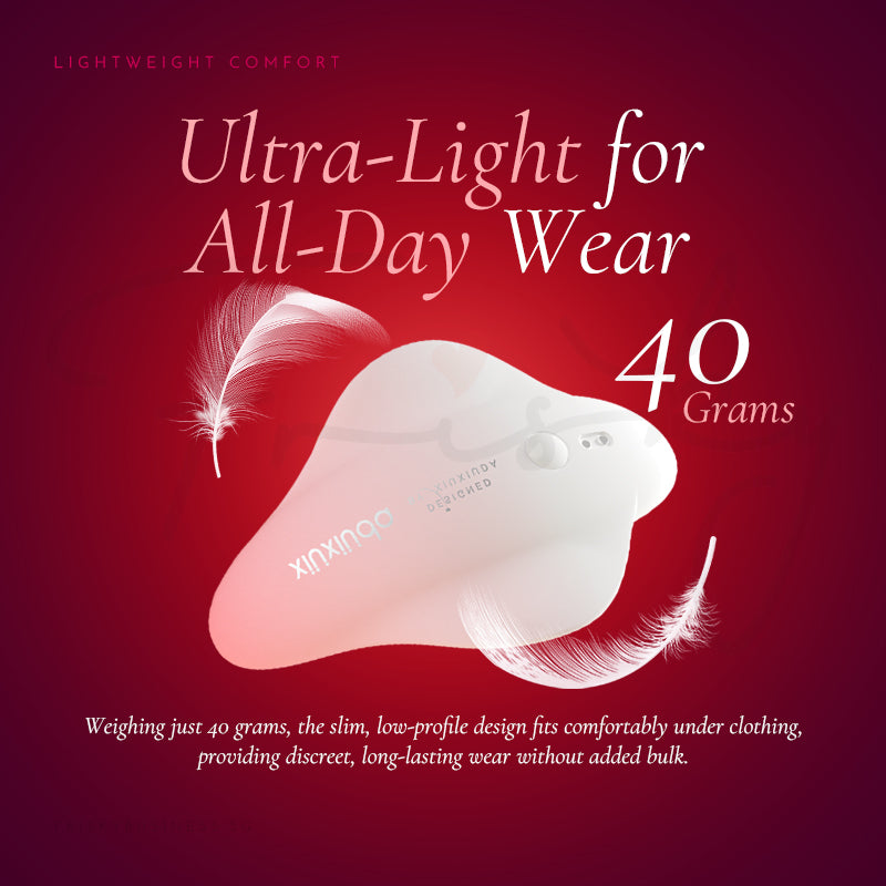 Ultra-light wearable vibrator designed for comfortable all-day intimate wear.