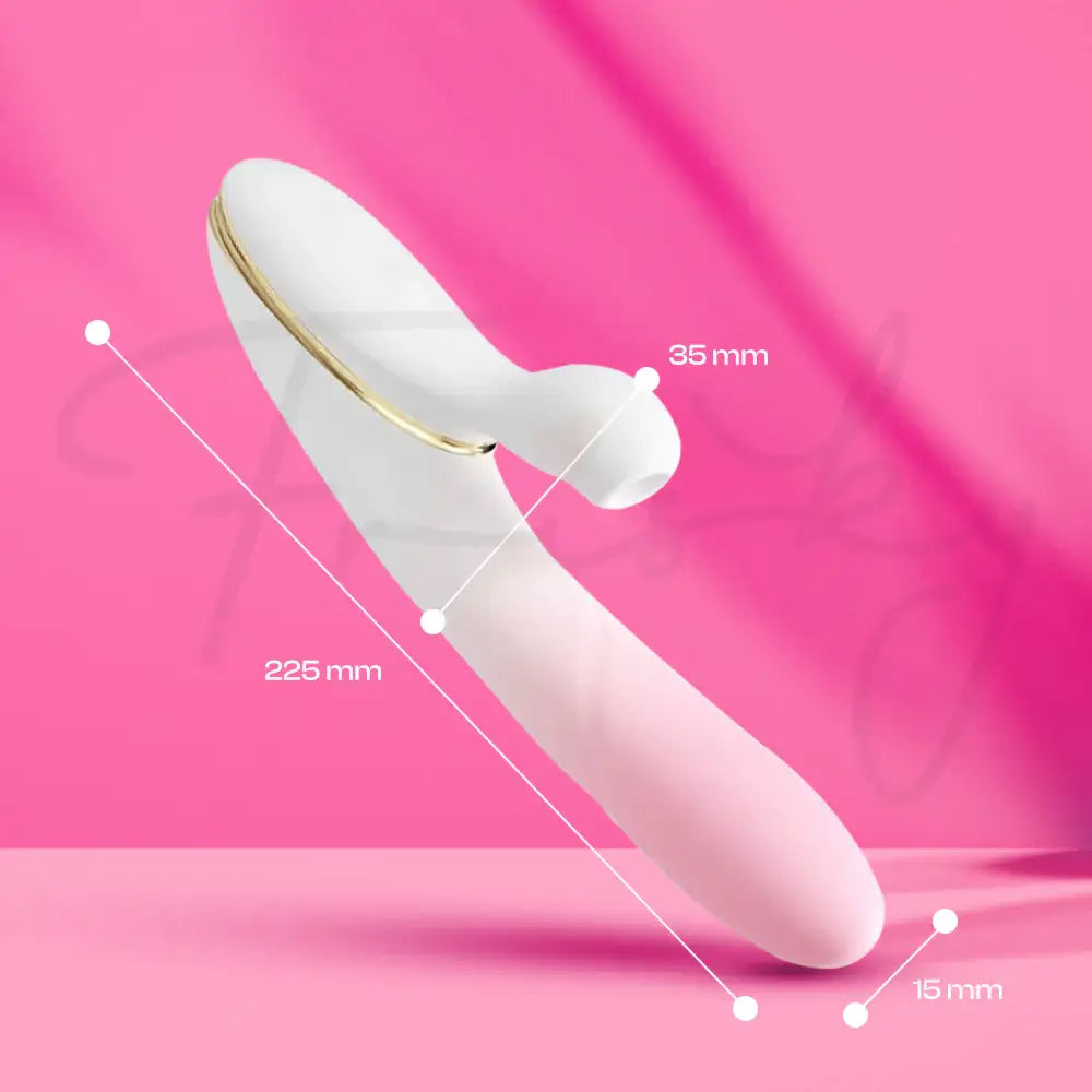 Lush Seduction - Female Ombre Pink Thrusting + Suction Vibrator Sex Toy - Frisky Business Adult Sex Toys Shop