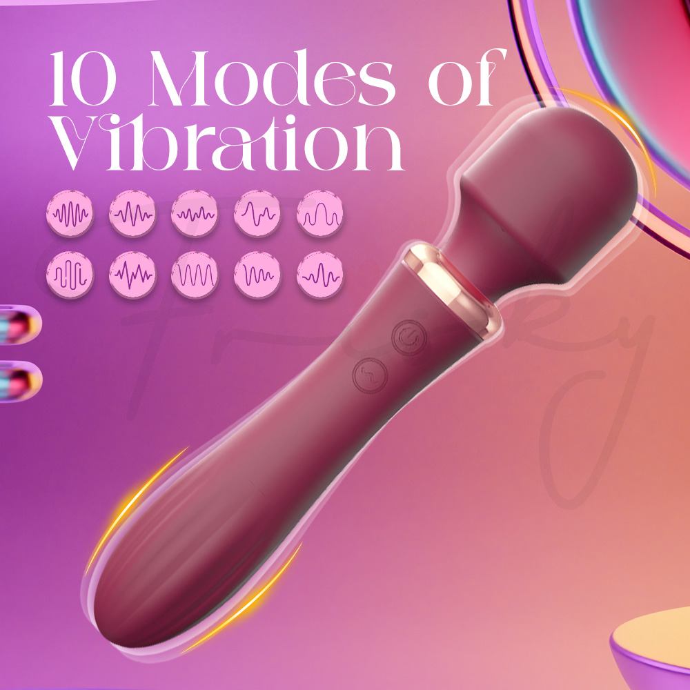 LustraWand - Love God Dual Head AV Wand Vibrator, Adult Female Rechargeable Sex Toys