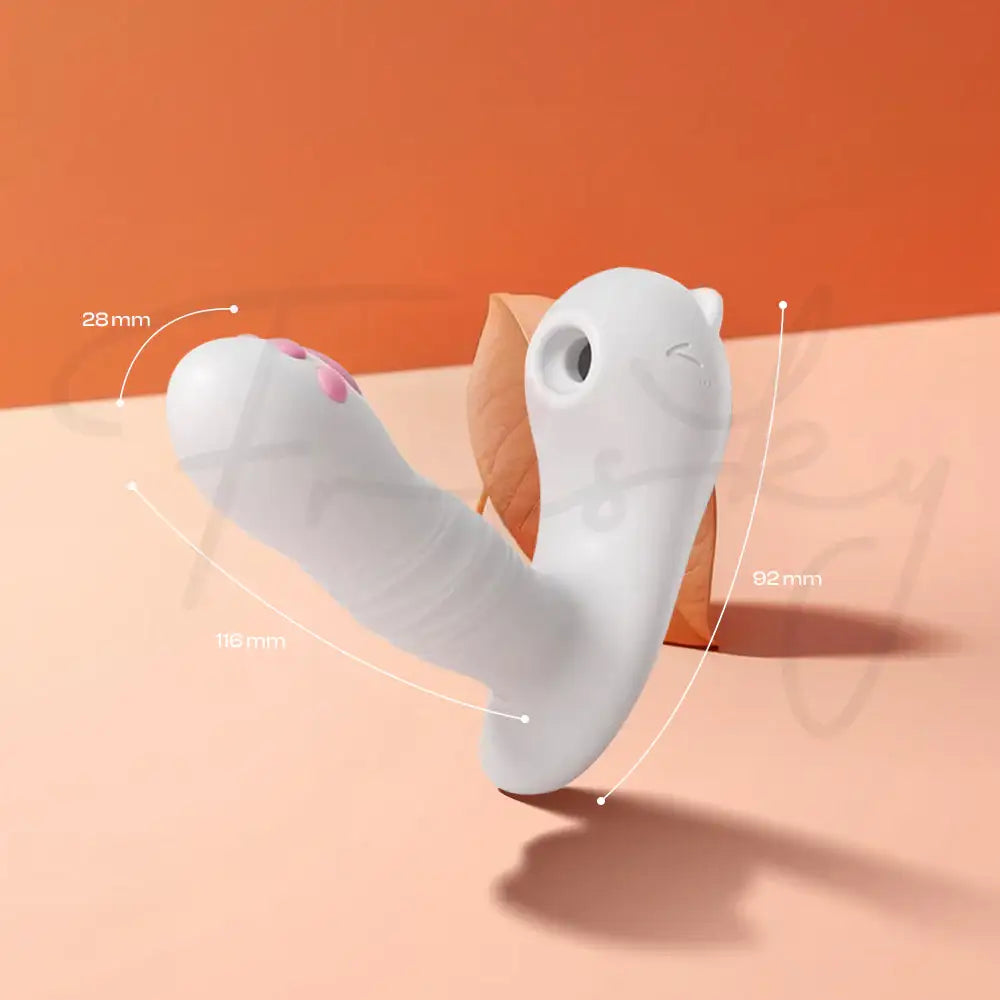 MeowMuse - APP Control Wearable Thrusting + Suction Vibrator, Adult Female Rechargeable Sex Toys - Frisky Business Adult Sex Toys Shop