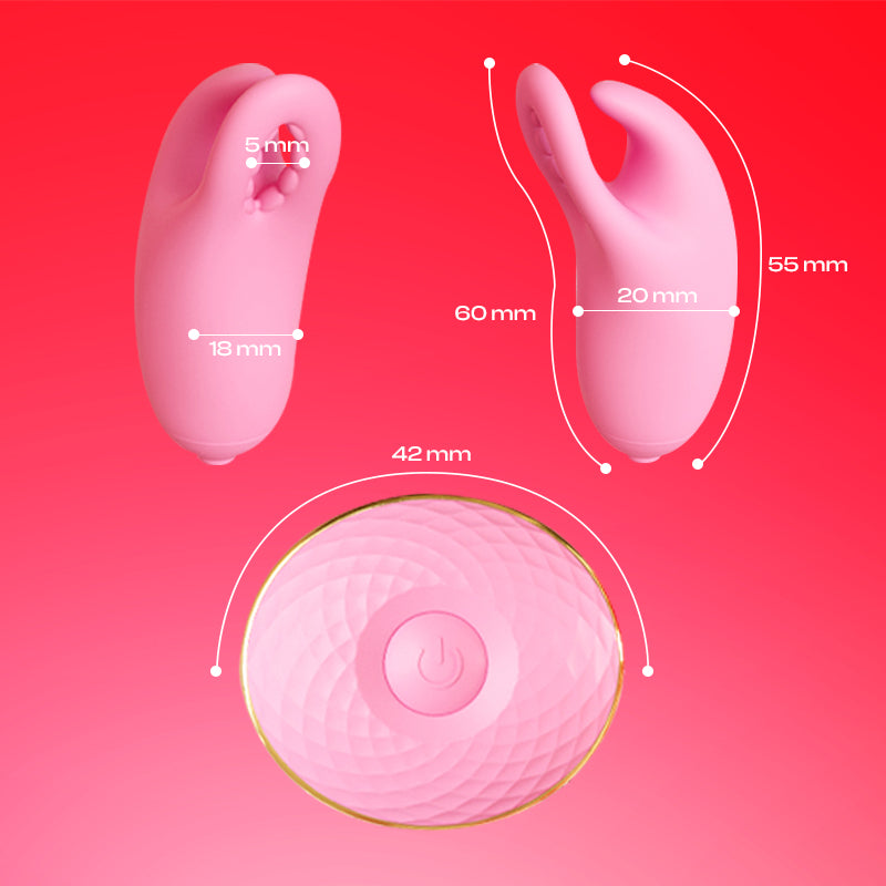 Q’Queen – Wired Vibrating Nipple Clamps