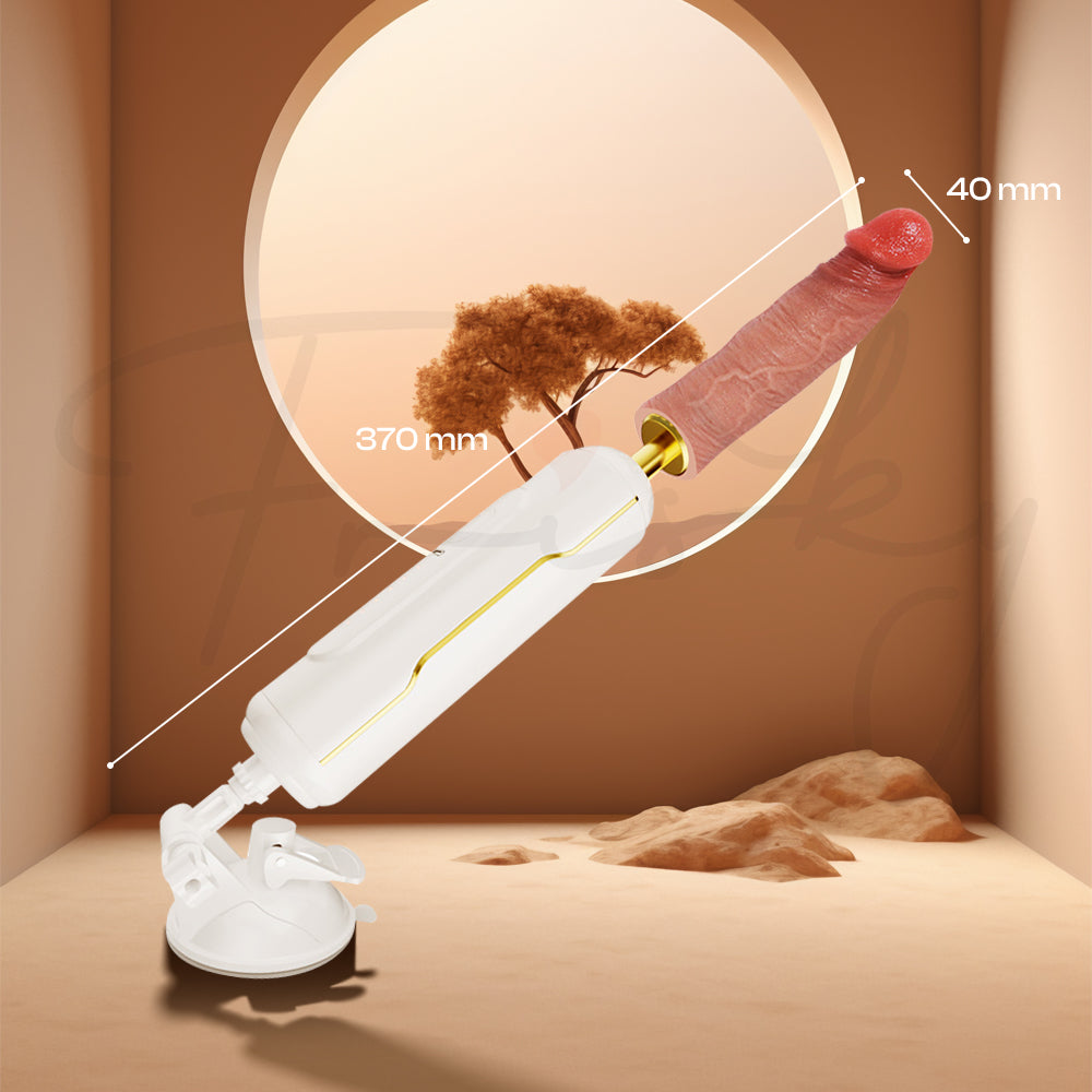 Automatic thrusting device mounted on suction base in angled position