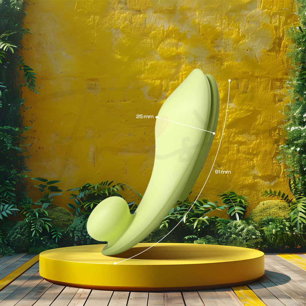 Secret Surge vibrator highlighting dimensions for the detail measurement pleasure.