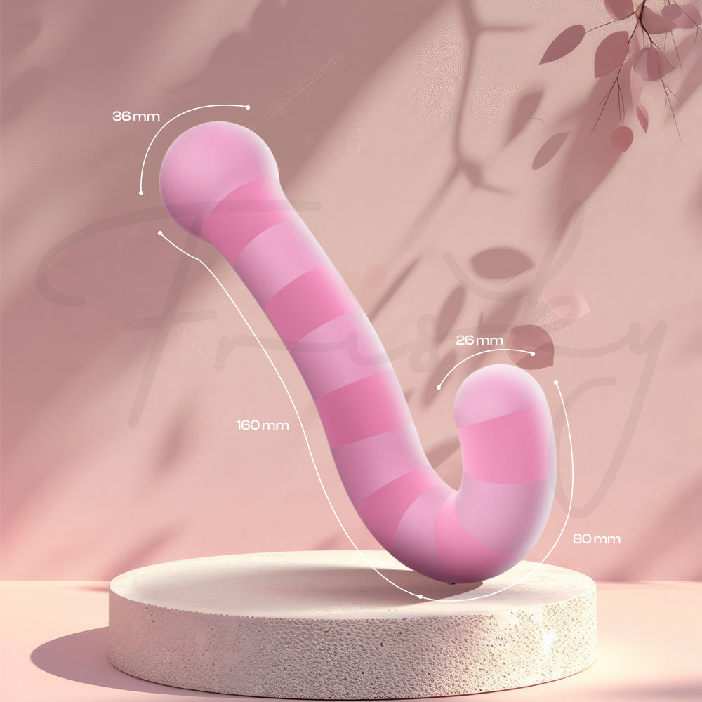 Close-up of Serquora dual vibrator showing measurement