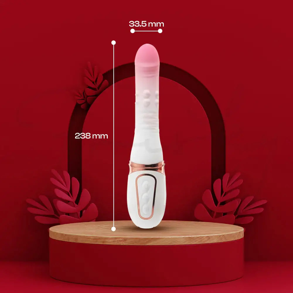 Soul Choice Mi Ai - Ombre Pink Thrusting Sex Machine With Rotating Beads - Frisky Business Adult Sex Toys Shop