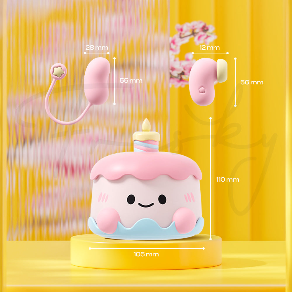 Pink massager with detachable parts shown with interchangeable heads and accessories