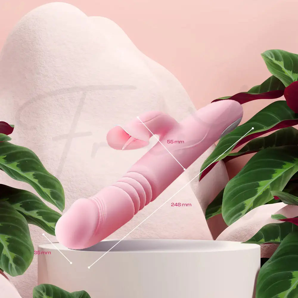 Throsé - Thrusting Dual Vibrator with Licking - Frisky Business Adult Sex Toys Shop