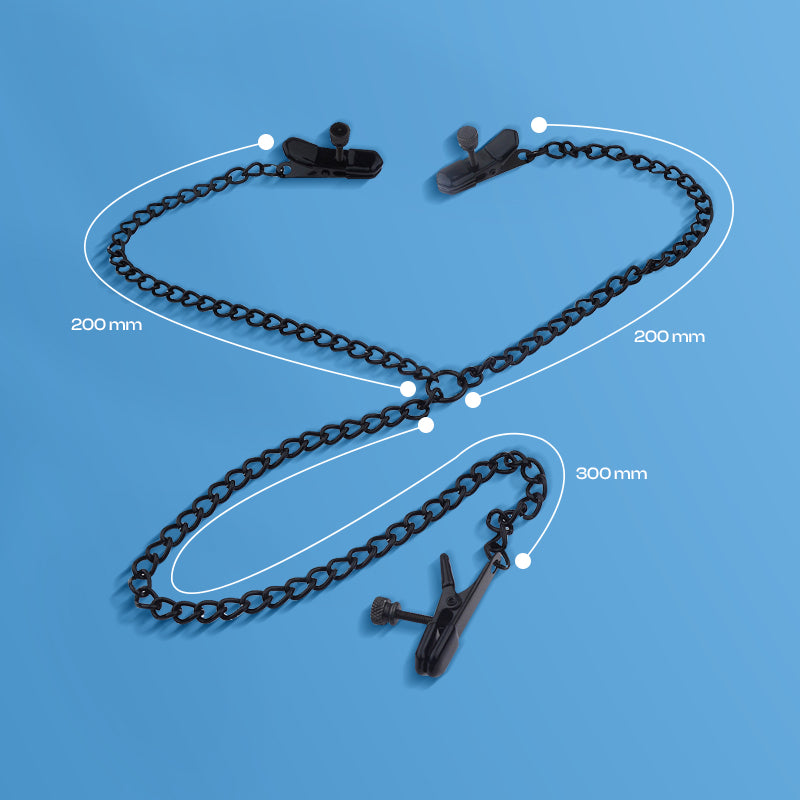 Trinity Ties - Y-shaped Nipple Clamps with Chains