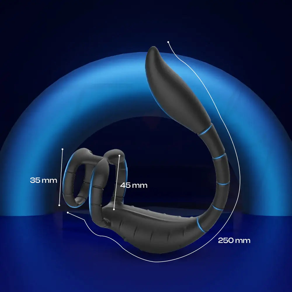 Venom Touch – APP Control Anal Vibrator Duo Loop Cock Ring - Frisky Business Adult Sex Toys Shop