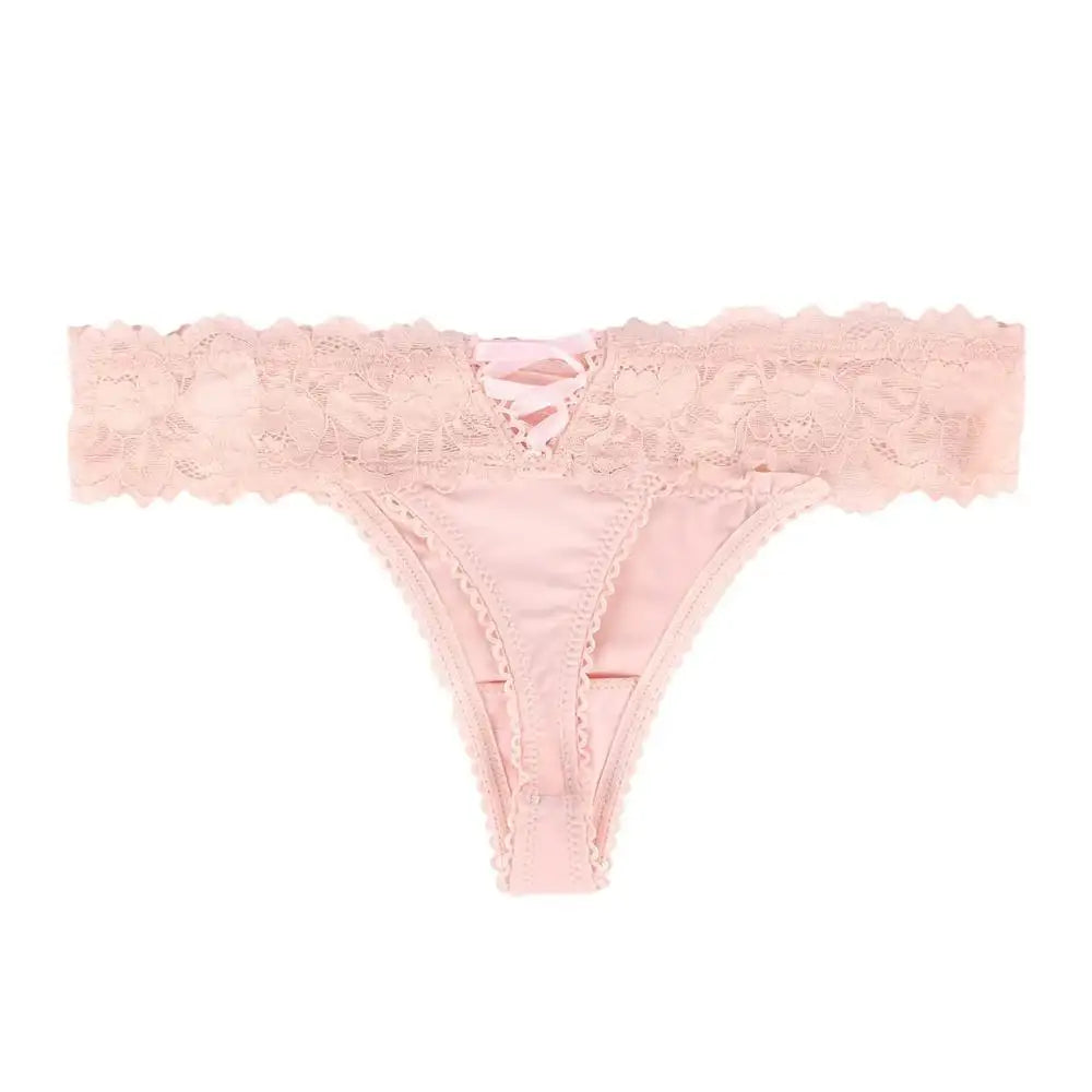 Pink Lace Temptation Panty - Frisky Business Adult Sex Toys Shop