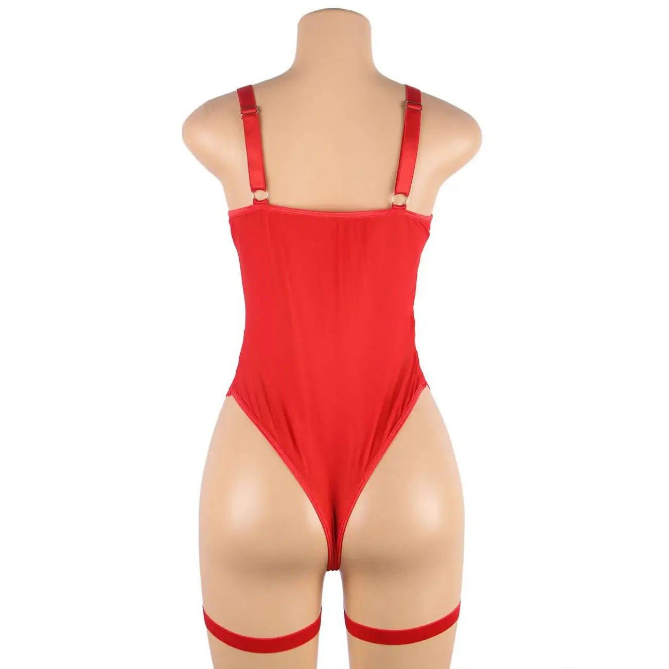 Teddy - 1 Pc Sexy Slim Lace Lingerie with Garter Leg Ring - Frisky Business Adult Sex Toys Shop