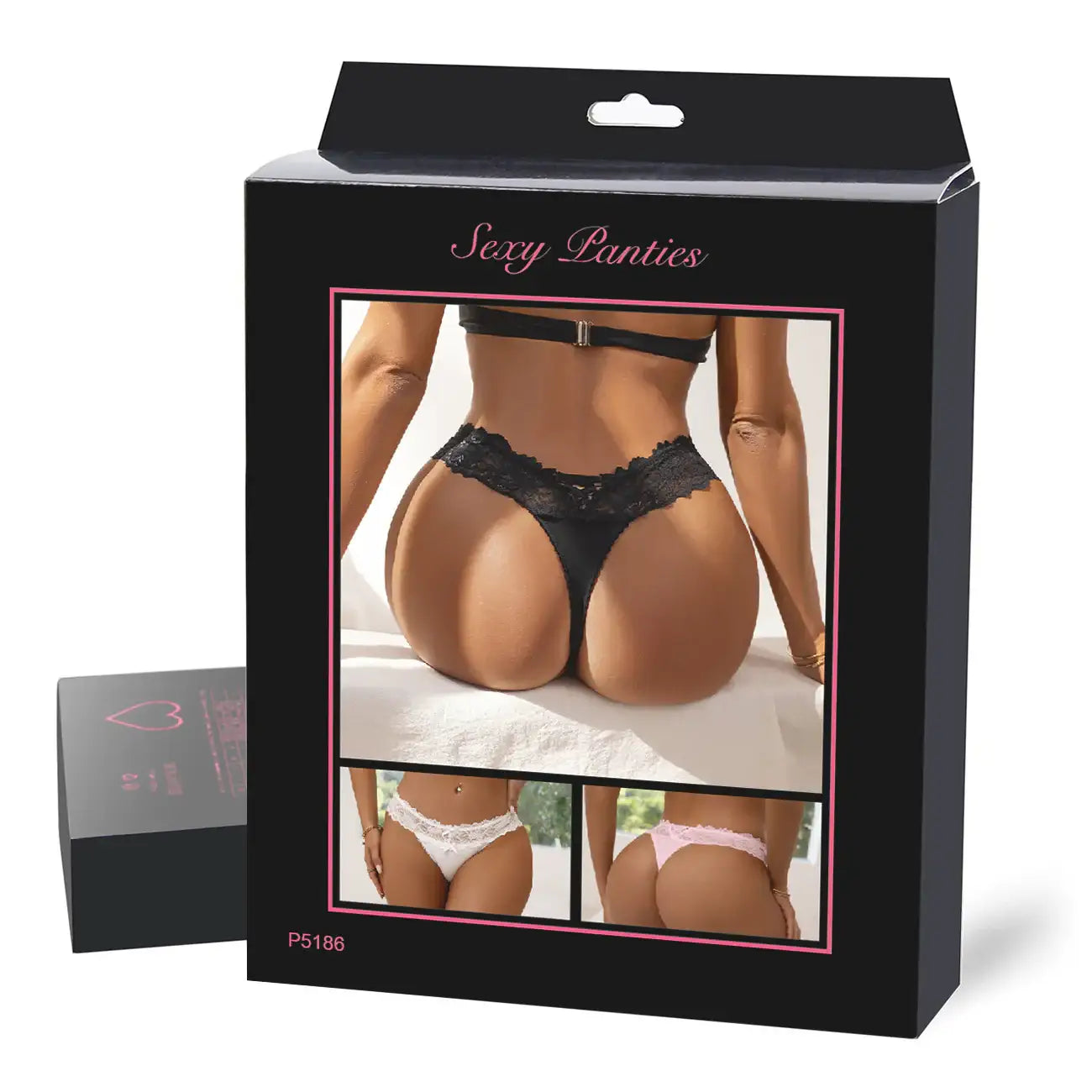 Pink Lace Temptation Panty - Frisky Business Adult Sex Toys Shop
