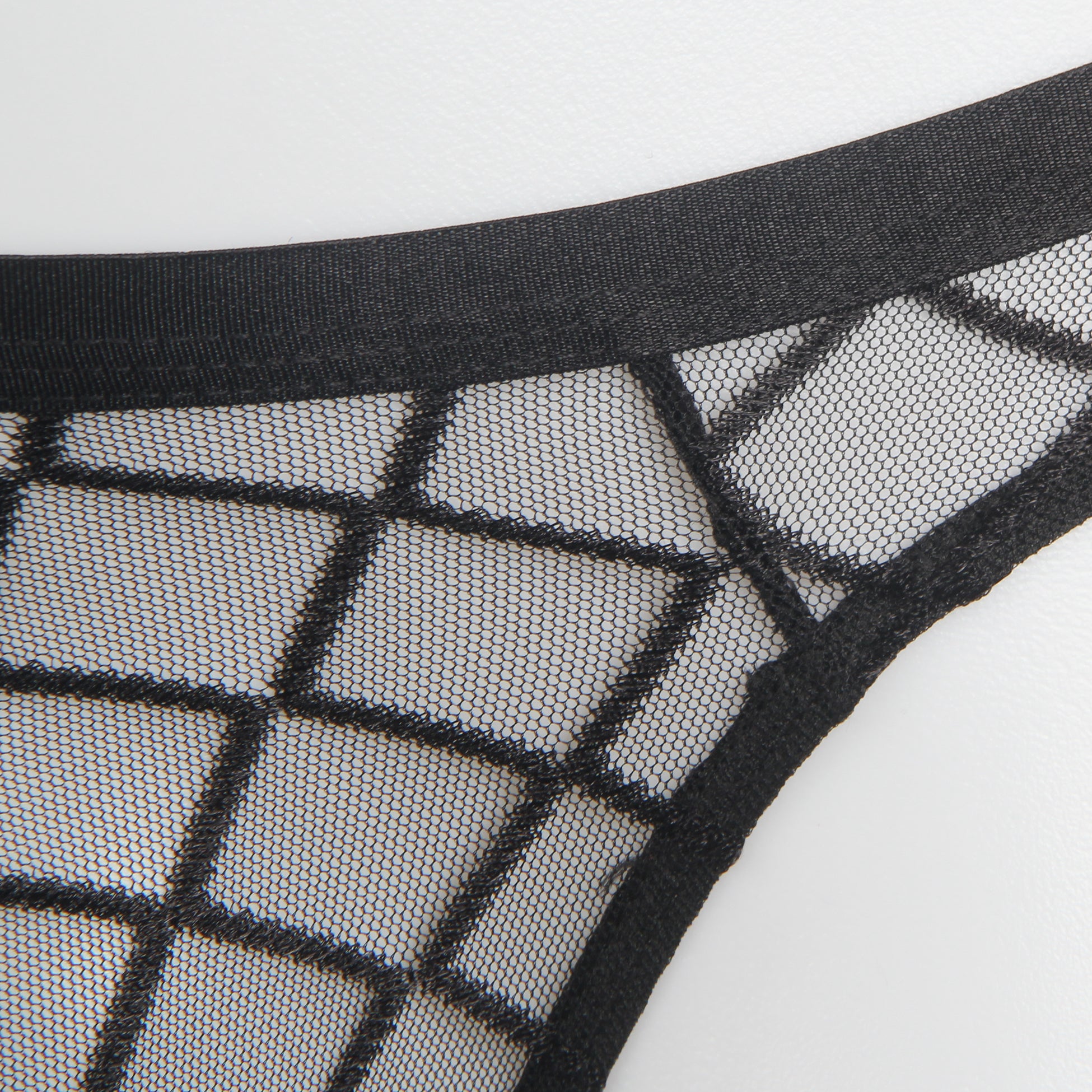 Skivvies - Black Sexy Diamond Mesh Men Underwear