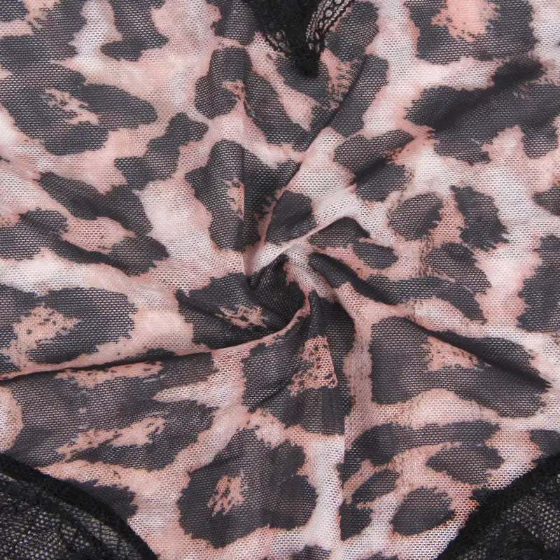 Bodysuit - 1 Pc Leopard Lace Sexy Bodysuit - Frisky Business Adult Sex Toys Shop