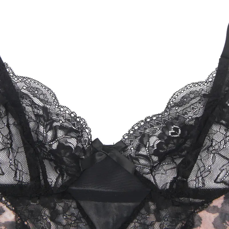 Bodysuit - 1 Pc Leopard Lace Sexy Bodysuit - Frisky Business Adult Sex Toys Shop