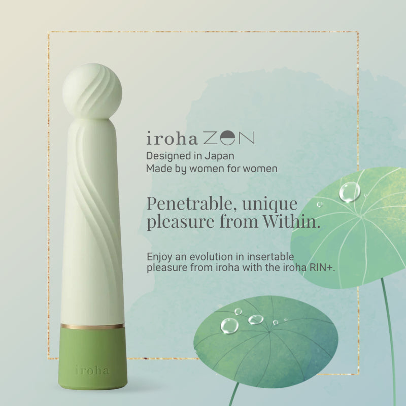 Iroha - Rin + Hisui/Momosango Mini Wand Vibrator (Milk Green)