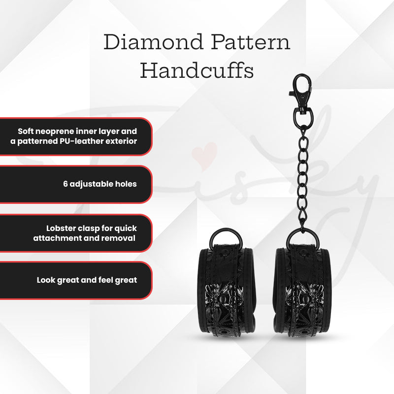 SHOTS Ouch! - Diamond Pattern Handcuffs