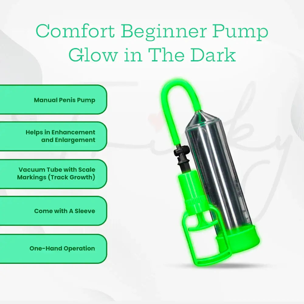 SHOTS Ouch! Comfort Beginner Pump Glow in The Dark glow-in-the-dark cylinder enhances visibility for low-light use and safe handling Singapore