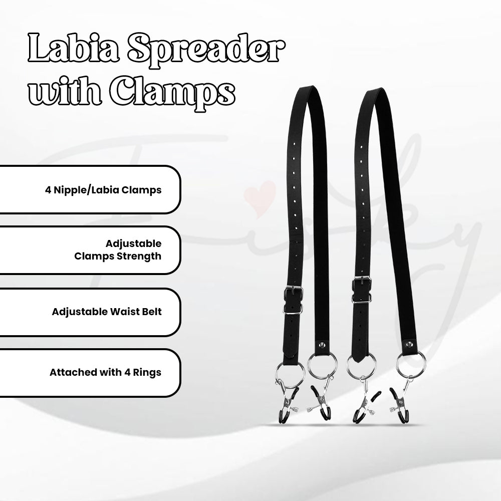 SHOTS - Labia Spreader with Clamps - Black